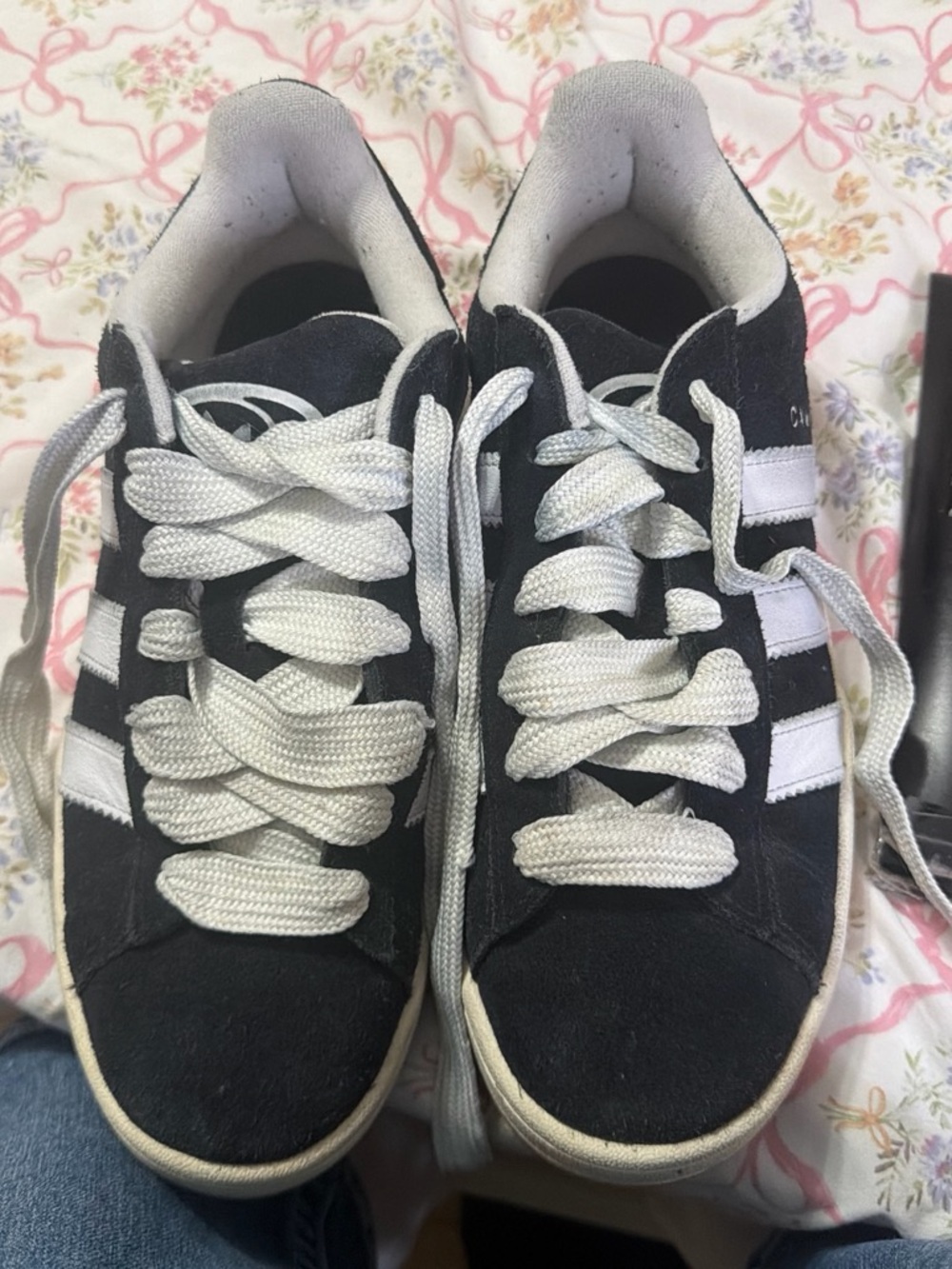 adidas Black and White Women's Suede Sneakers